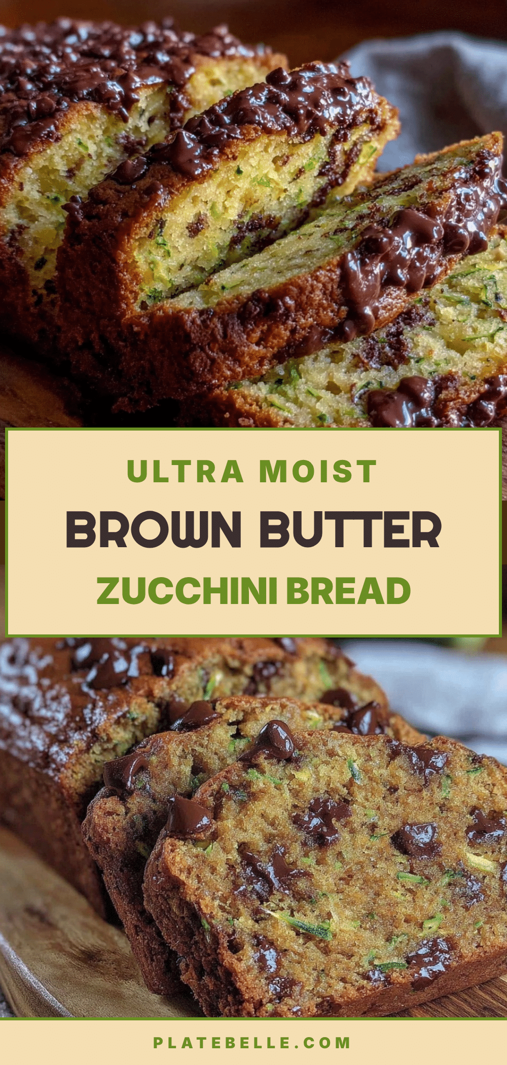 brown butter chocolate chip zucchini bread recipe
