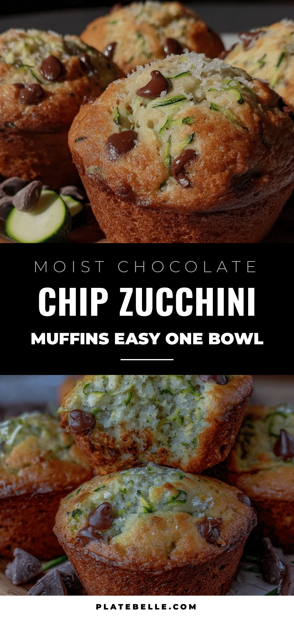 chocolate chip zucchini muffins recipe