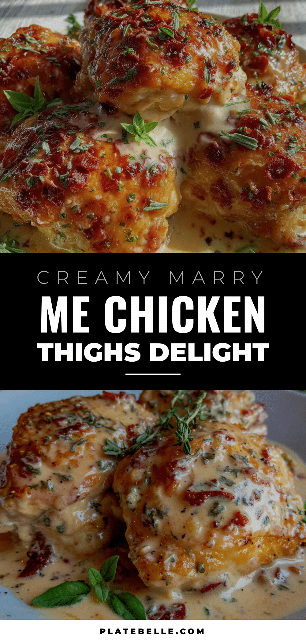 creamy marry me chicken thighs recipe
