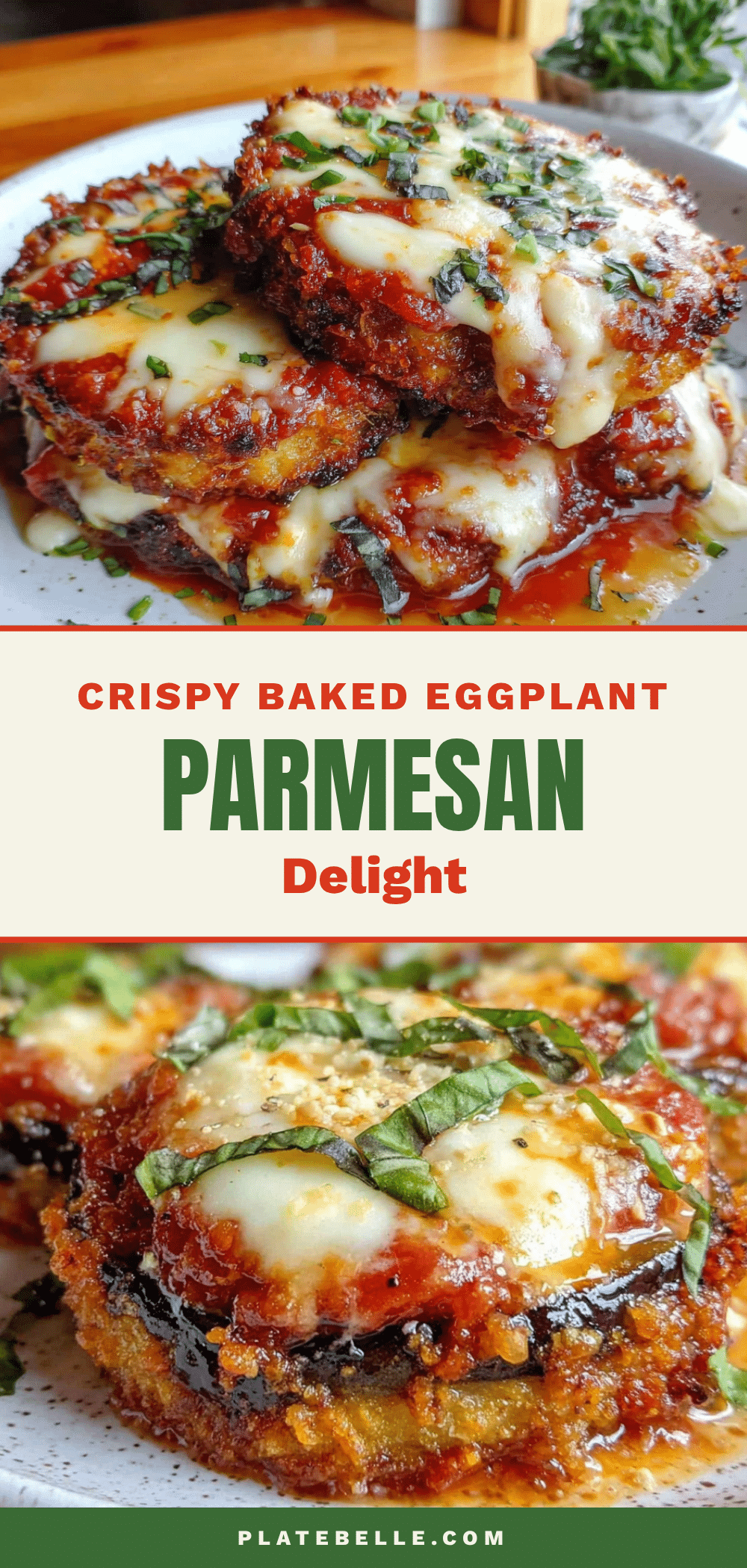 crispy baked eggplant parmesan recipe