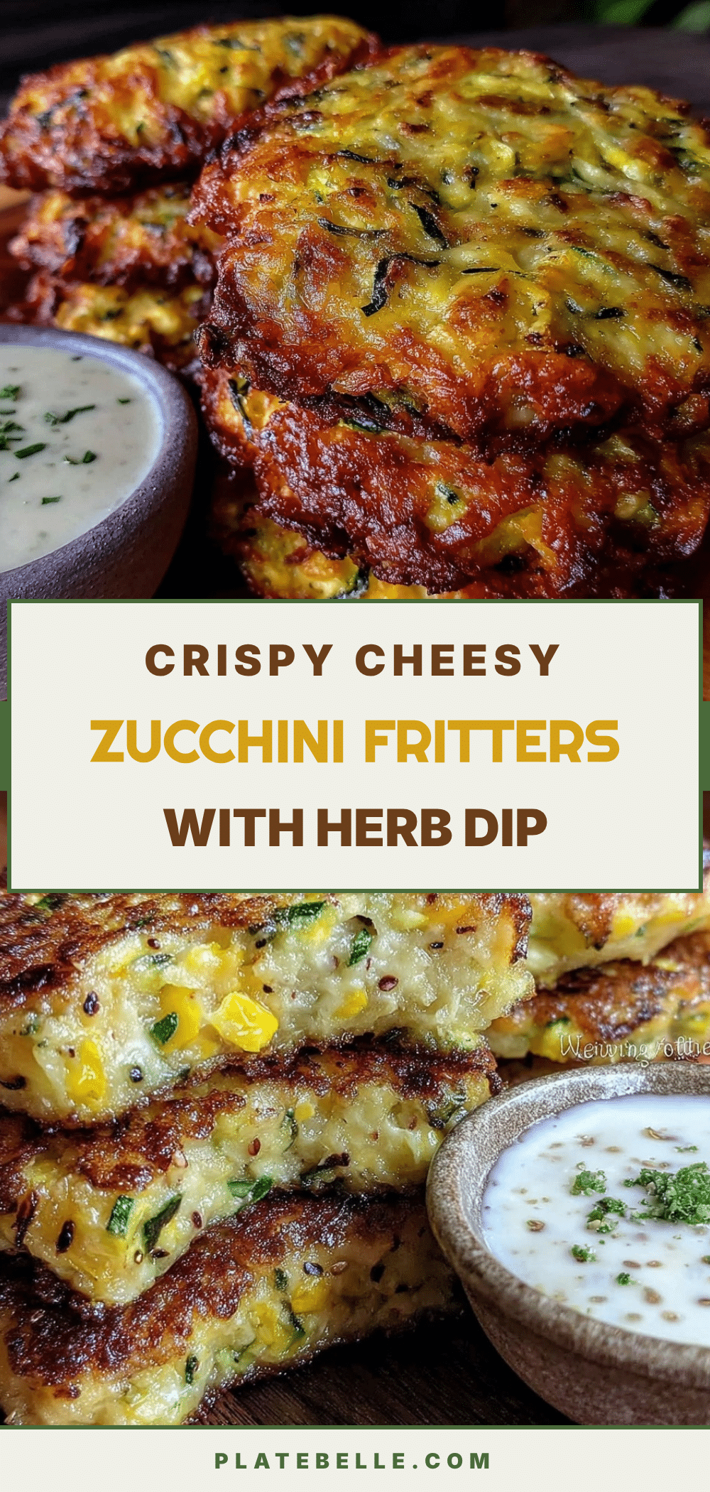 crispy cheesy zucchini fritters recipe