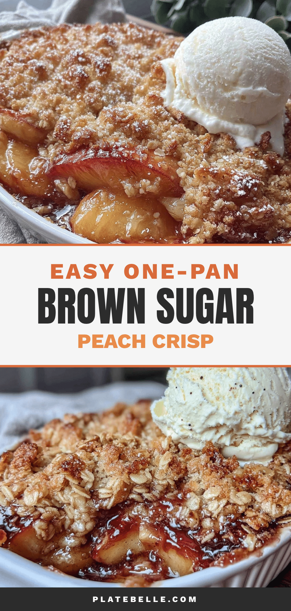 easy brown sugar peach crisp recipe
