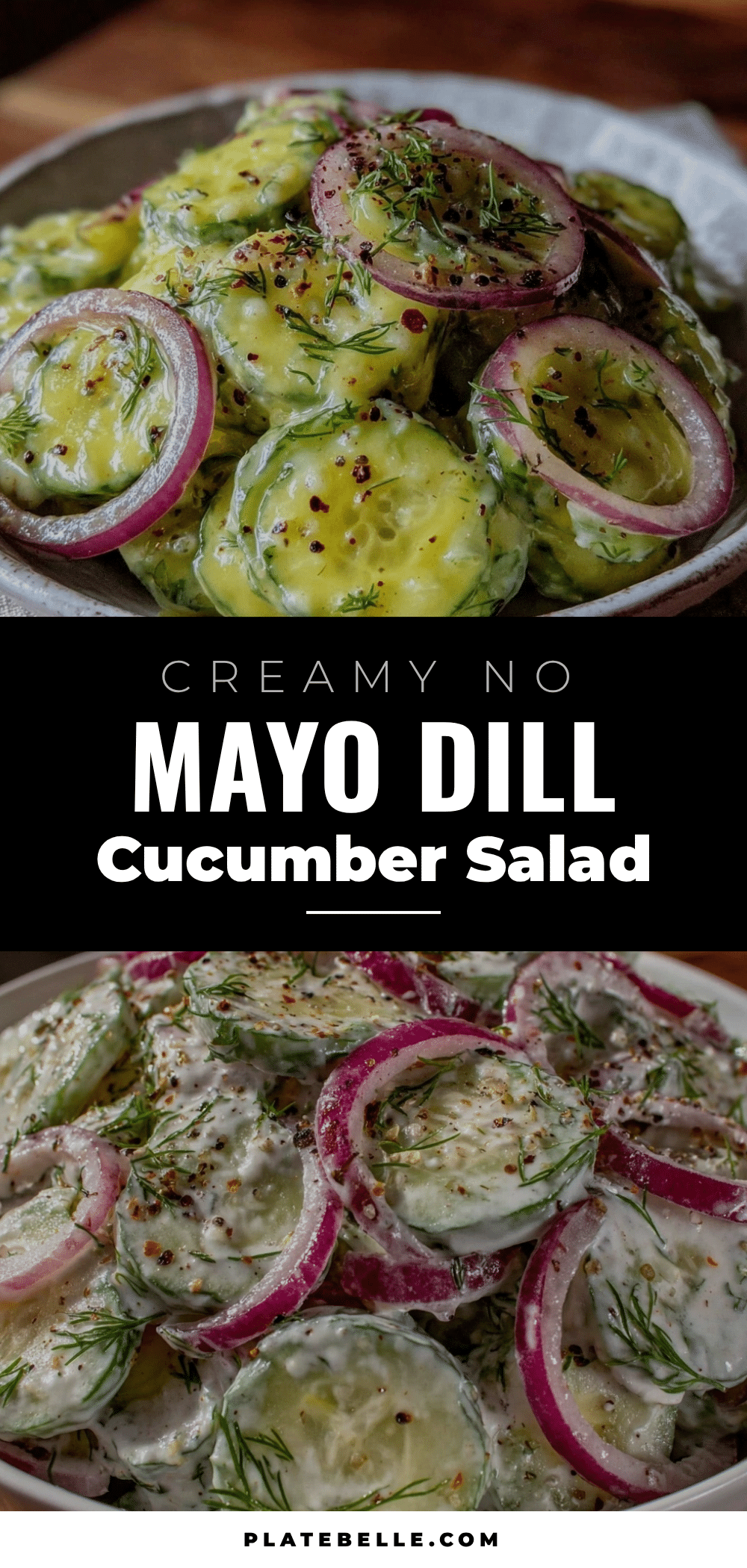 fresh creamy dill cucumber salad recipe