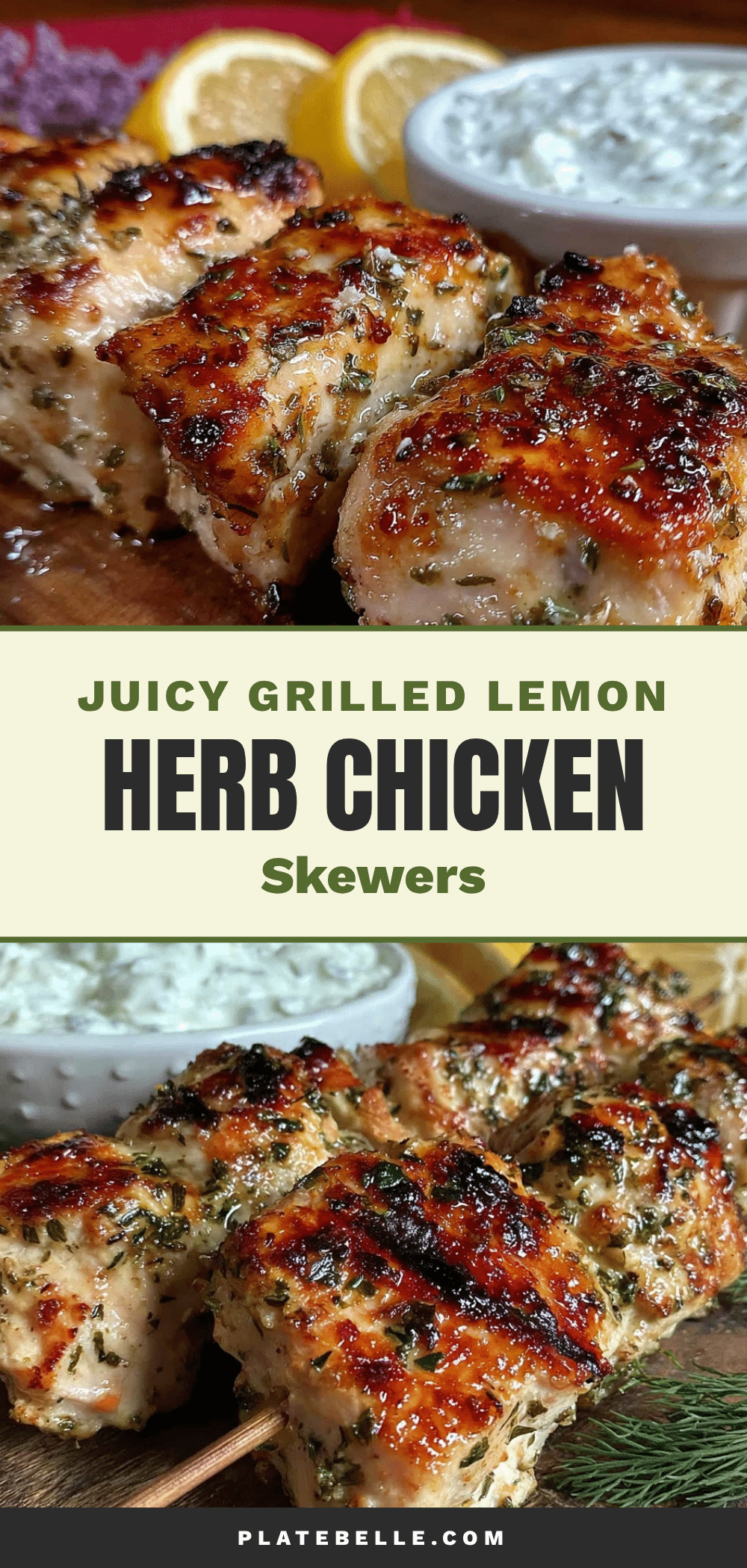 grilled lemon herb chicken skewers recipe