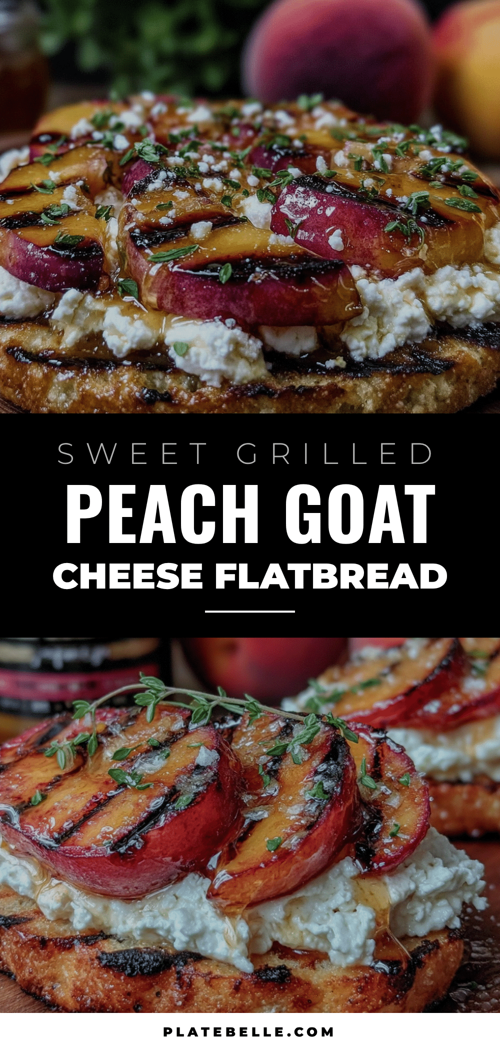 grilled peach and goat cheese flatbread recipe