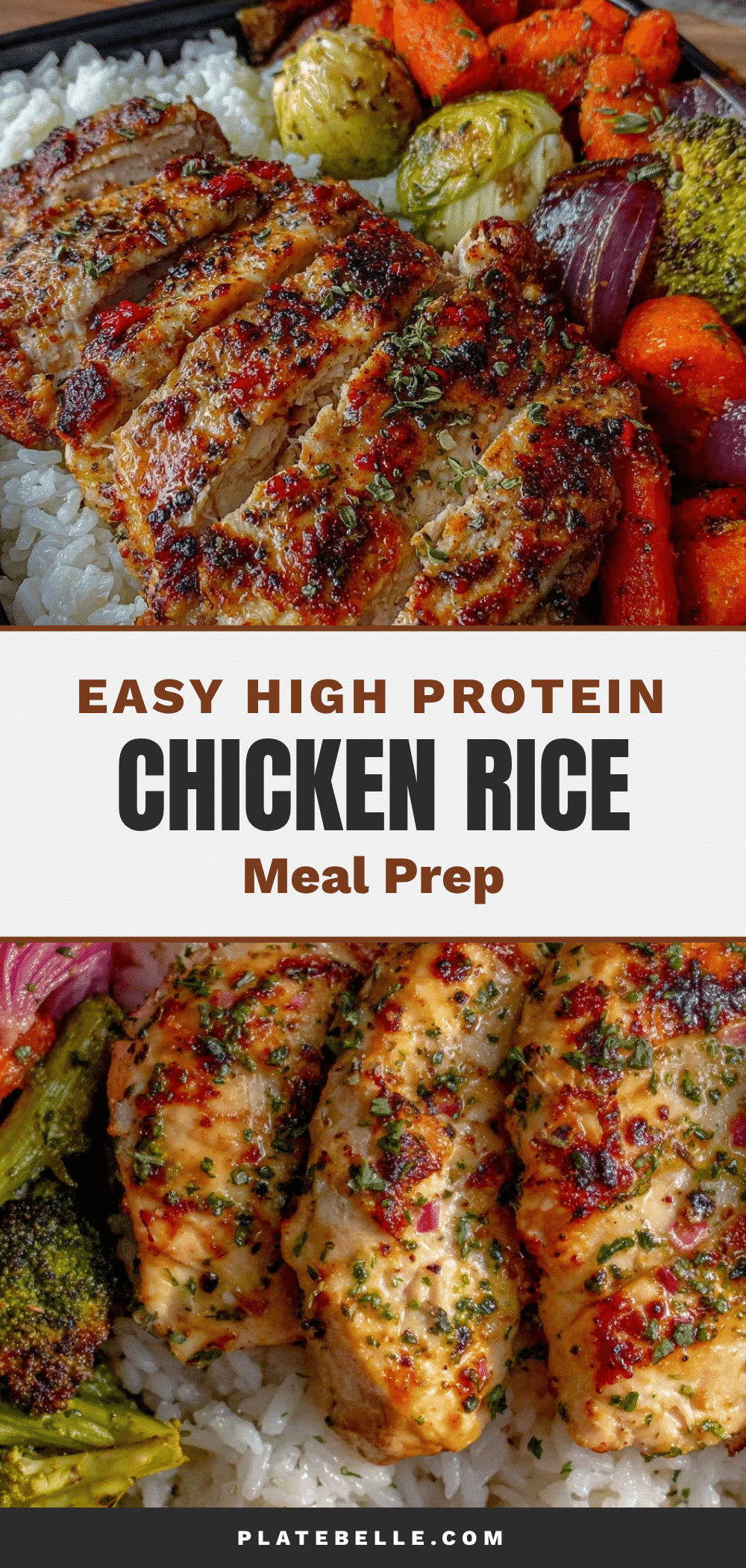 high protein chicken rice meal prep recipe