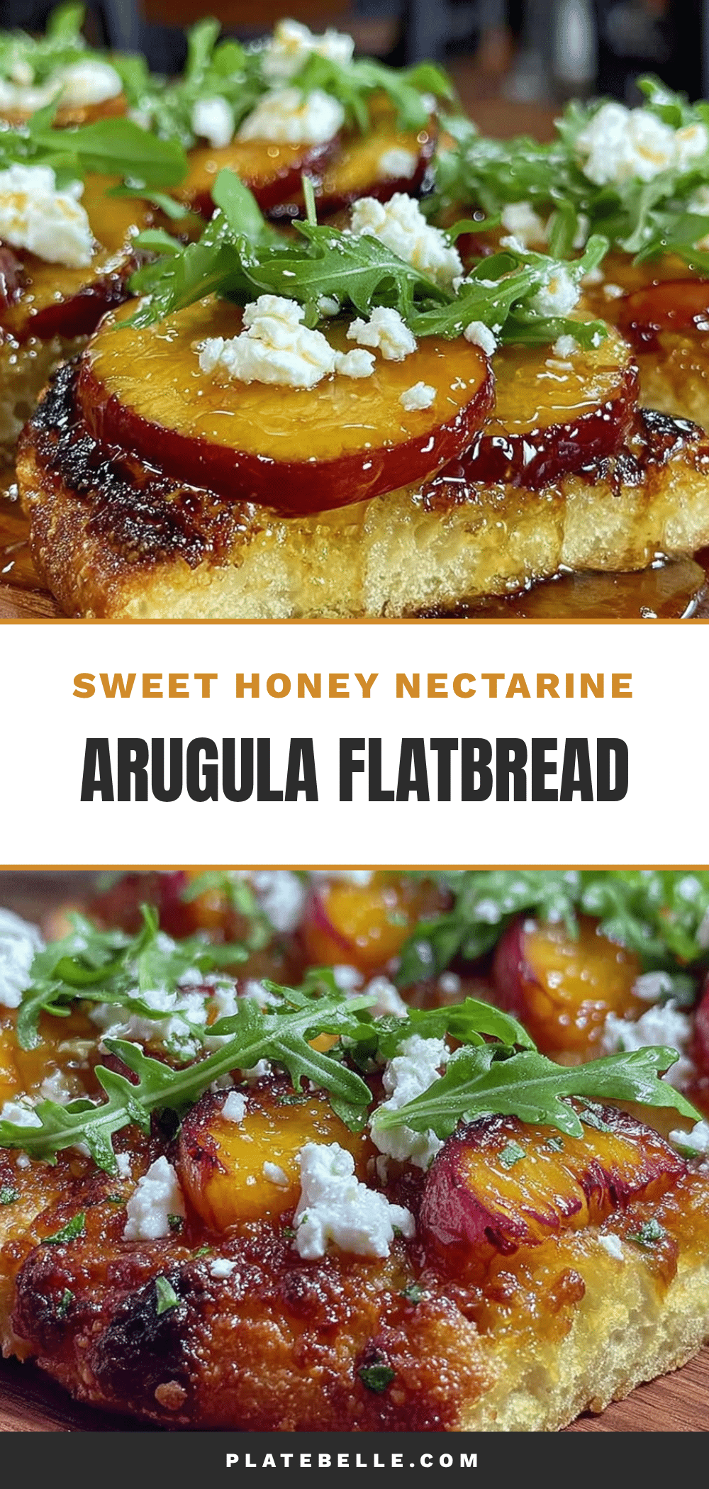 honey roasted nectarine flatbread recipe