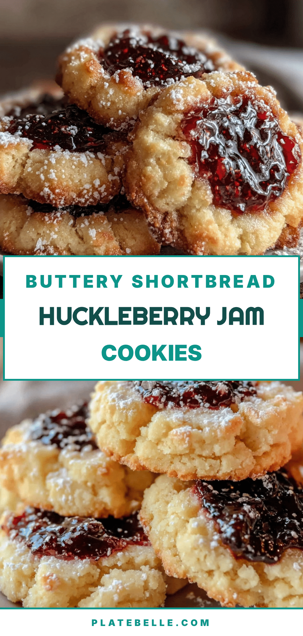 huckleberry jam thumbprint cookies recipe