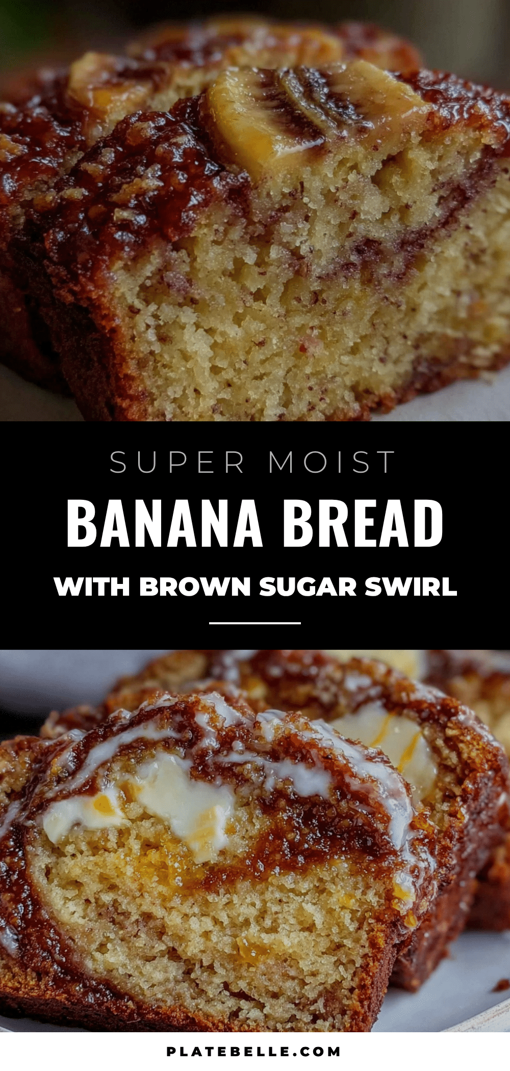 moist banana bread with brown sugar swirl recipe