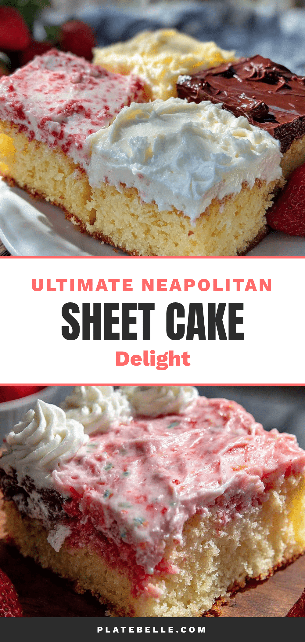 Neapolitan sheet cake recipe