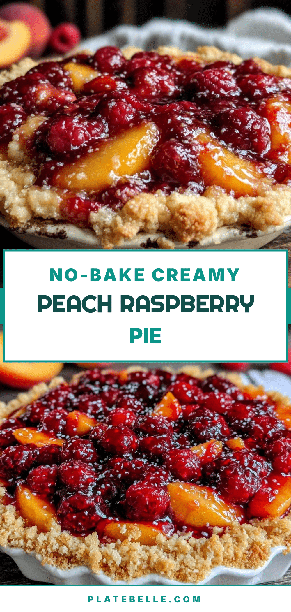 no-bake peach raspberry pie recipe