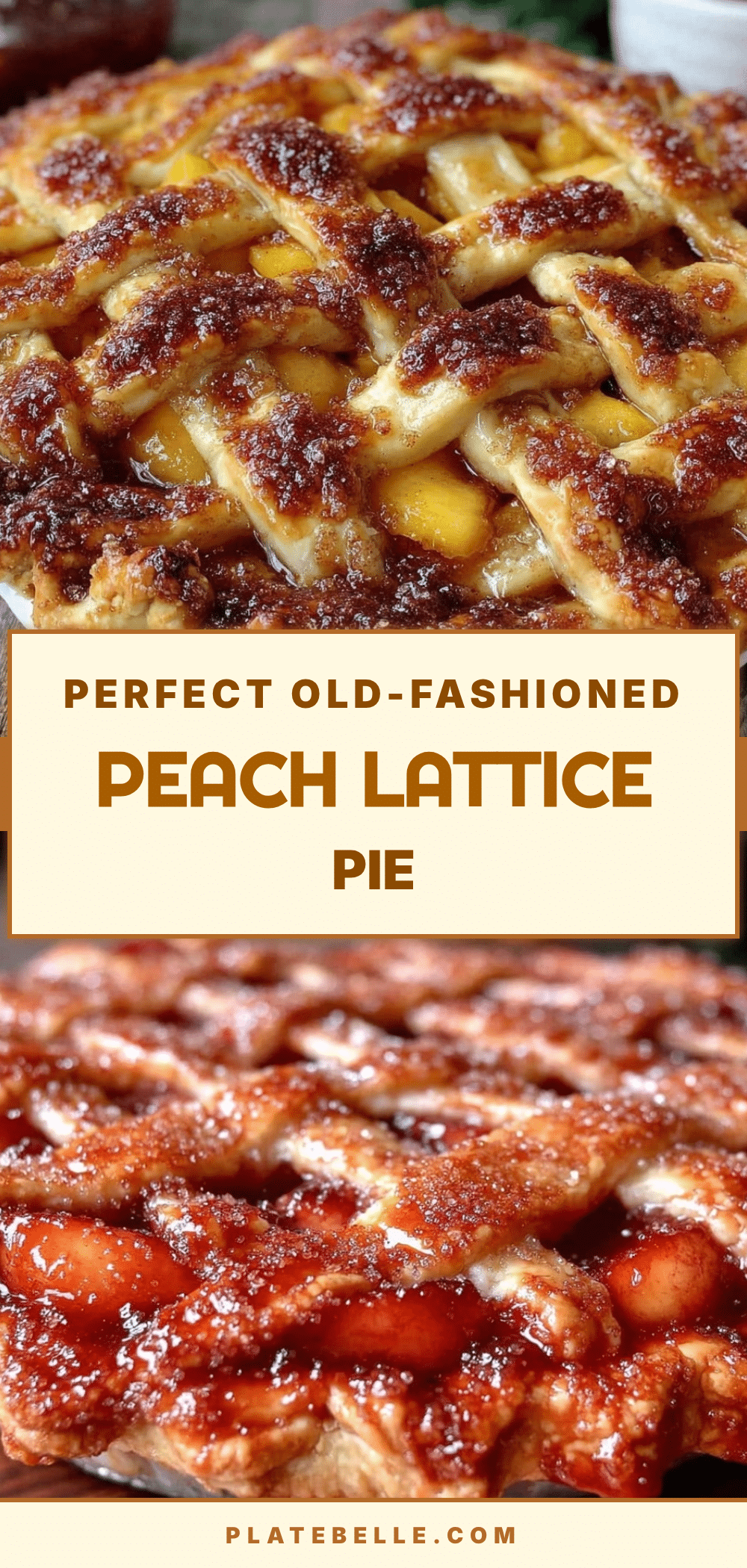 old-fashioned fresh peach lattice pie recipe