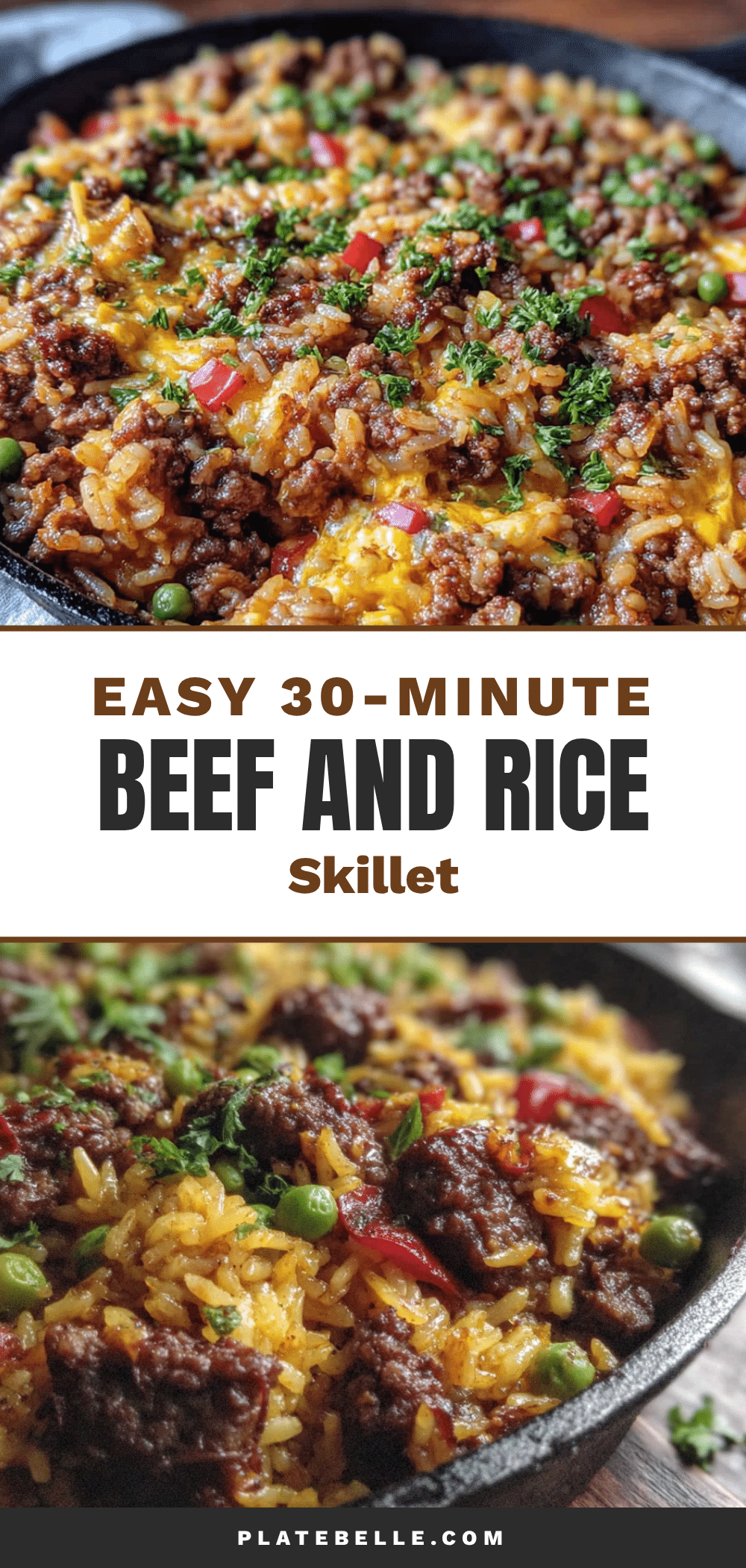 one-pan ground beef and rice skillet recipe