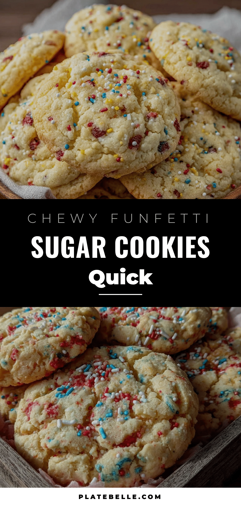 Quick Chewy Funfetti Sugar Cookies recipe