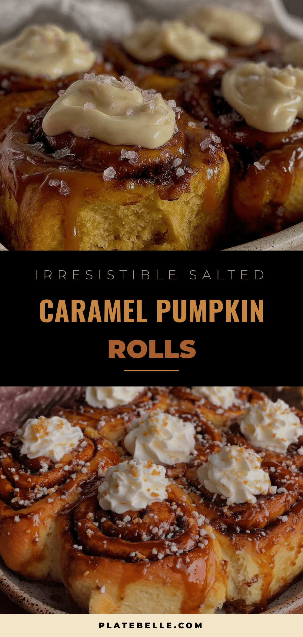 salted caramel pumpkin cinnamon rolls recipe