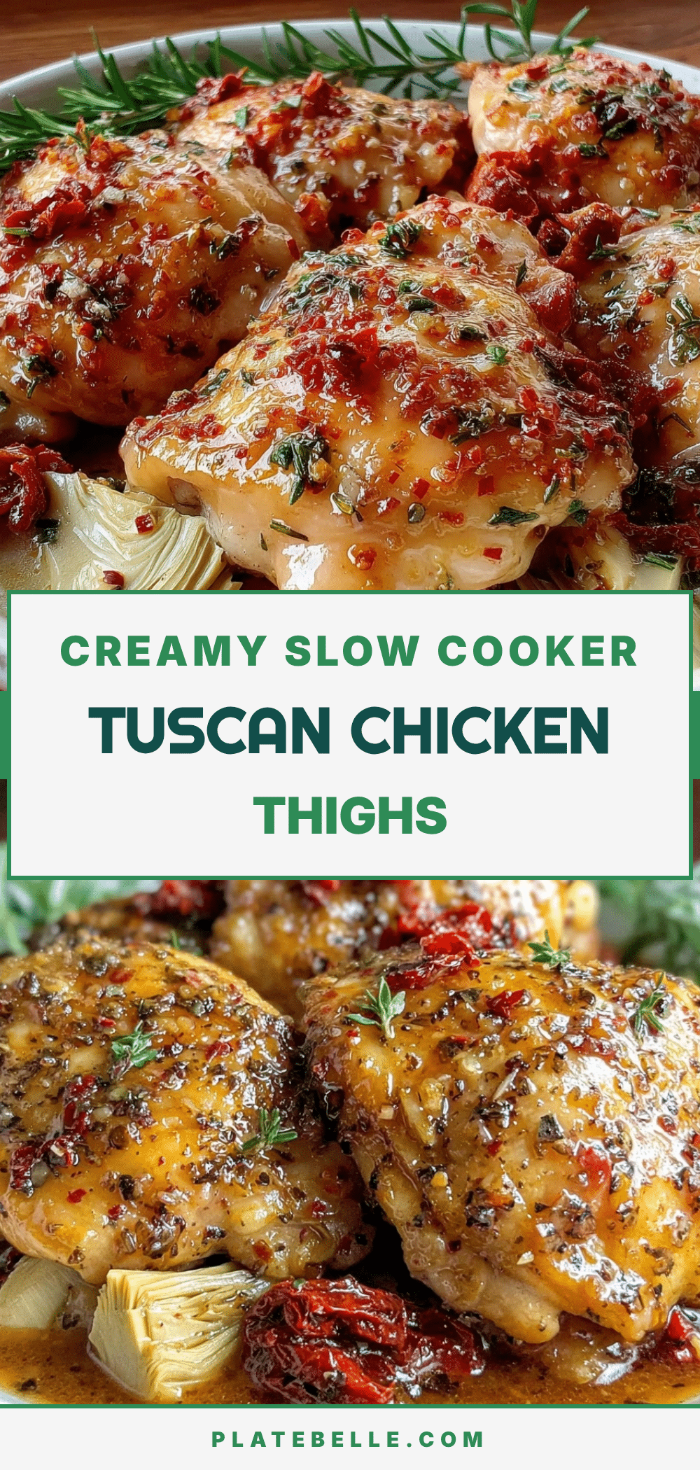 slow cooker tuscan chicken thighs recipe