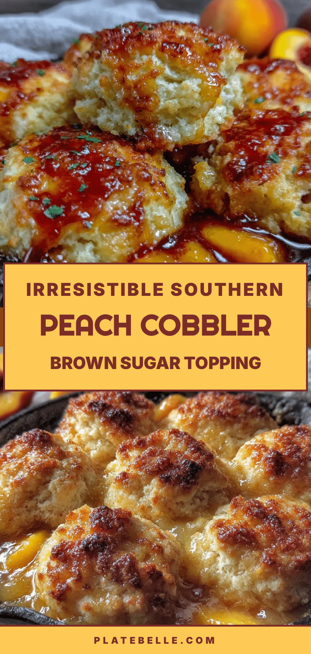 southern skillet peach cobbler recipe