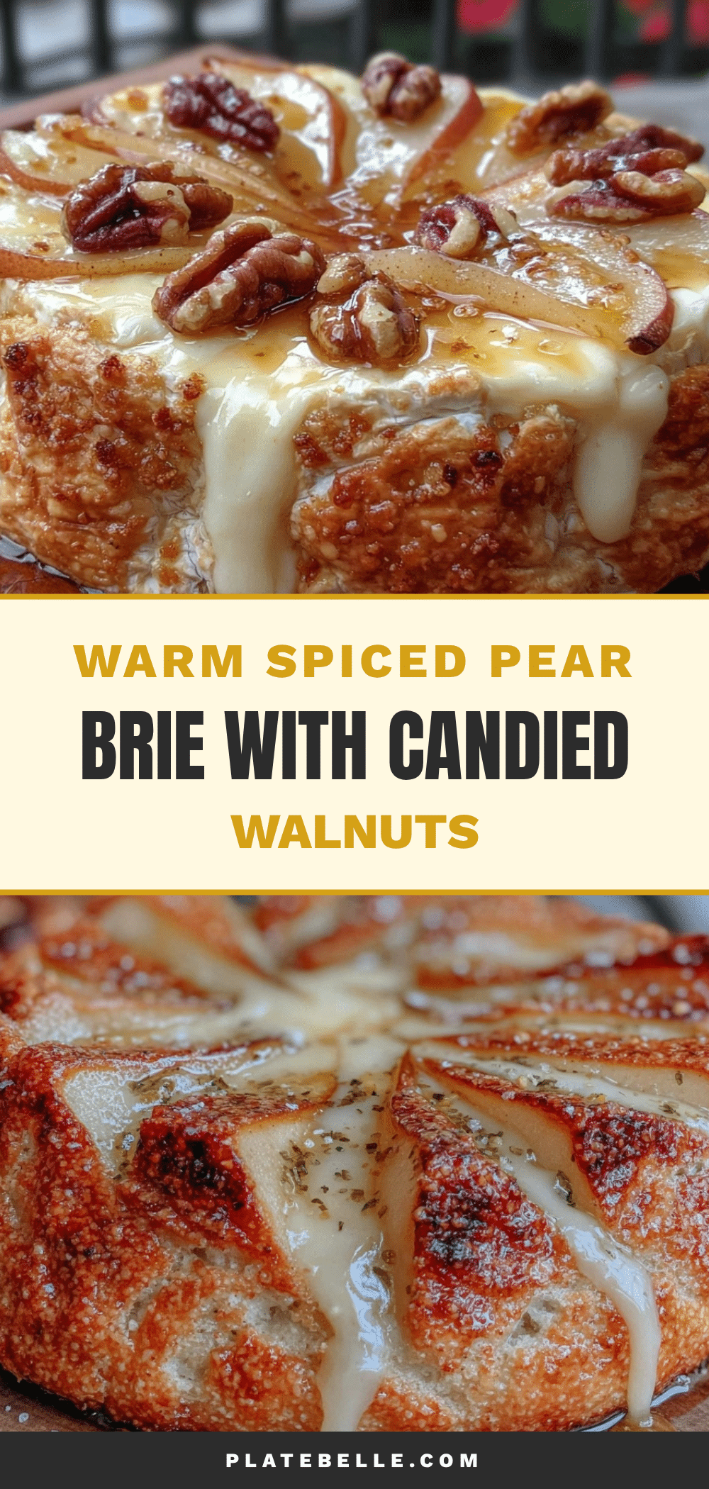 spiced pear and brie baked brie recipe