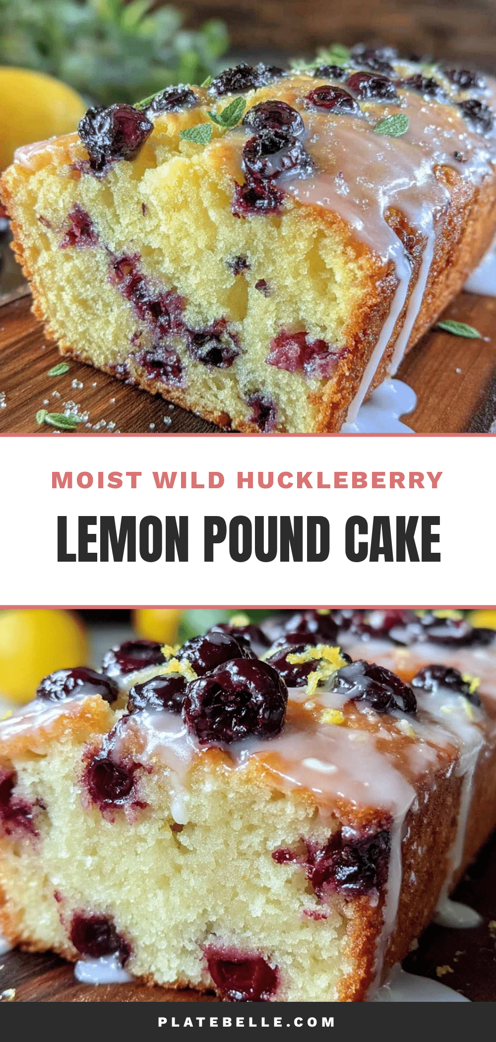 wild huckleberry lemon pound cake recipe