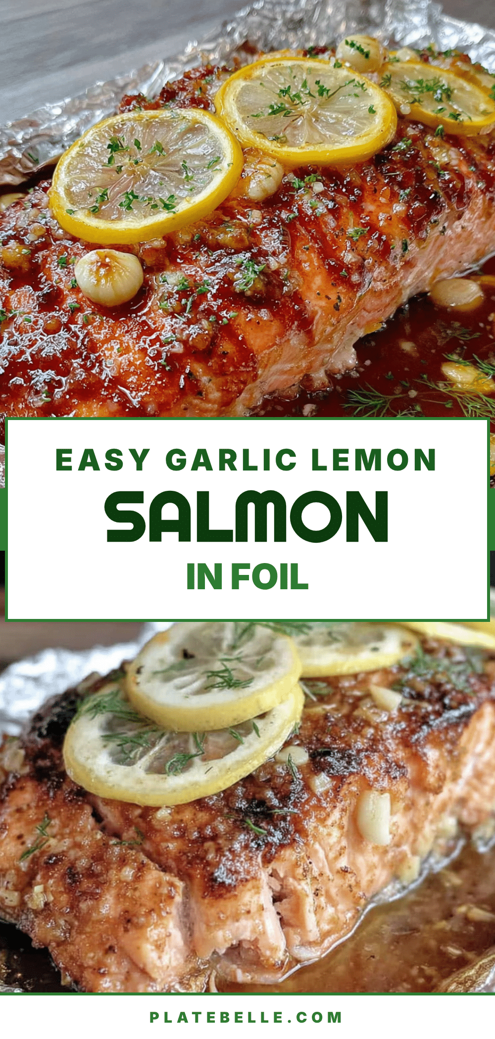 baked lemon garlic salmon in foil recipe