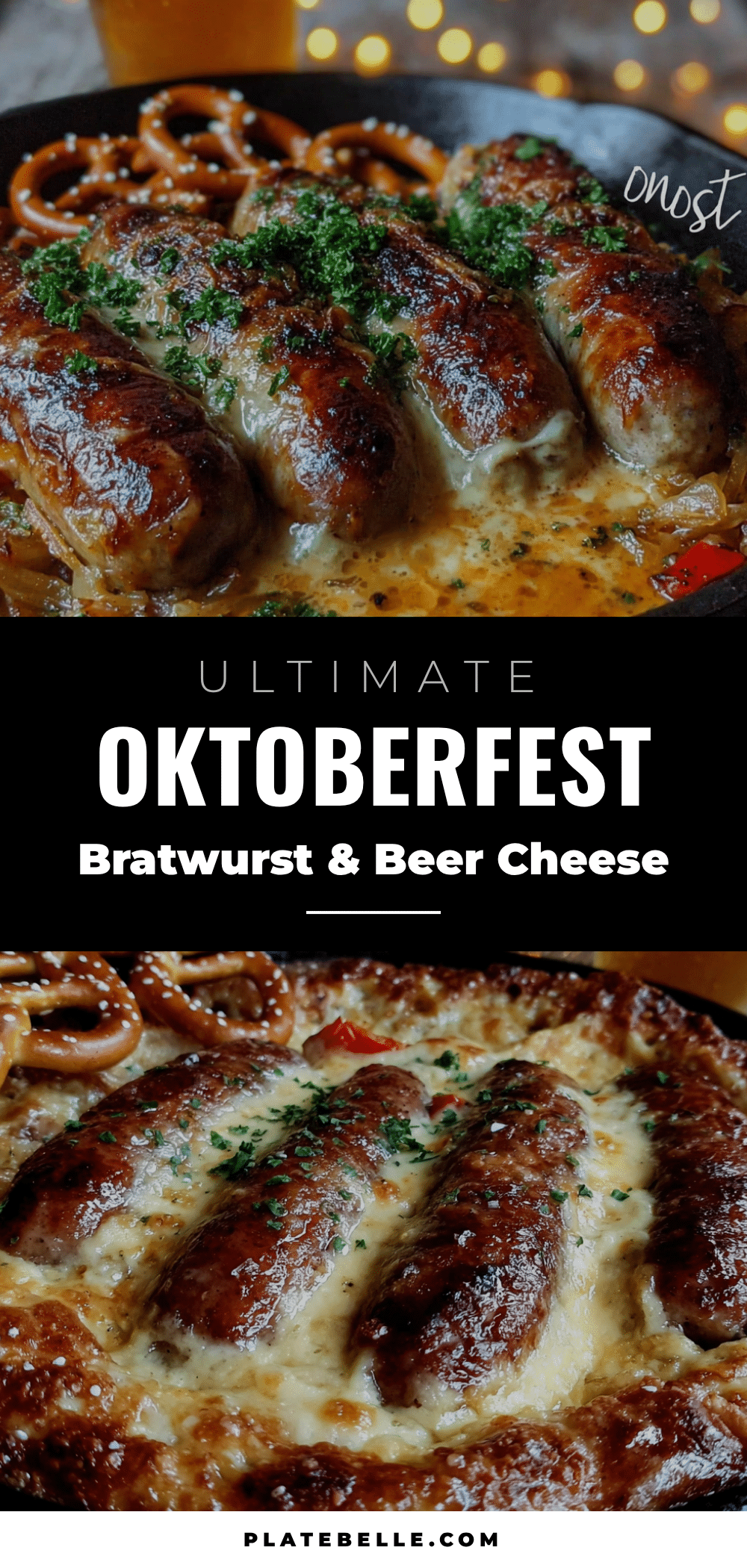 Best Oktoberfest Bratwurst and Beer Cheese Skillet recipe