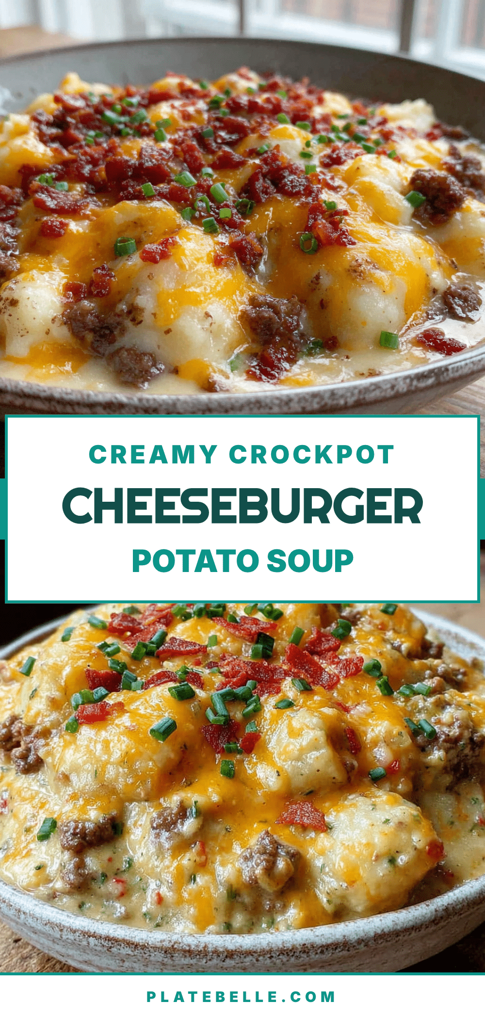 creamy crockpot cheeseburger potato soup recipe