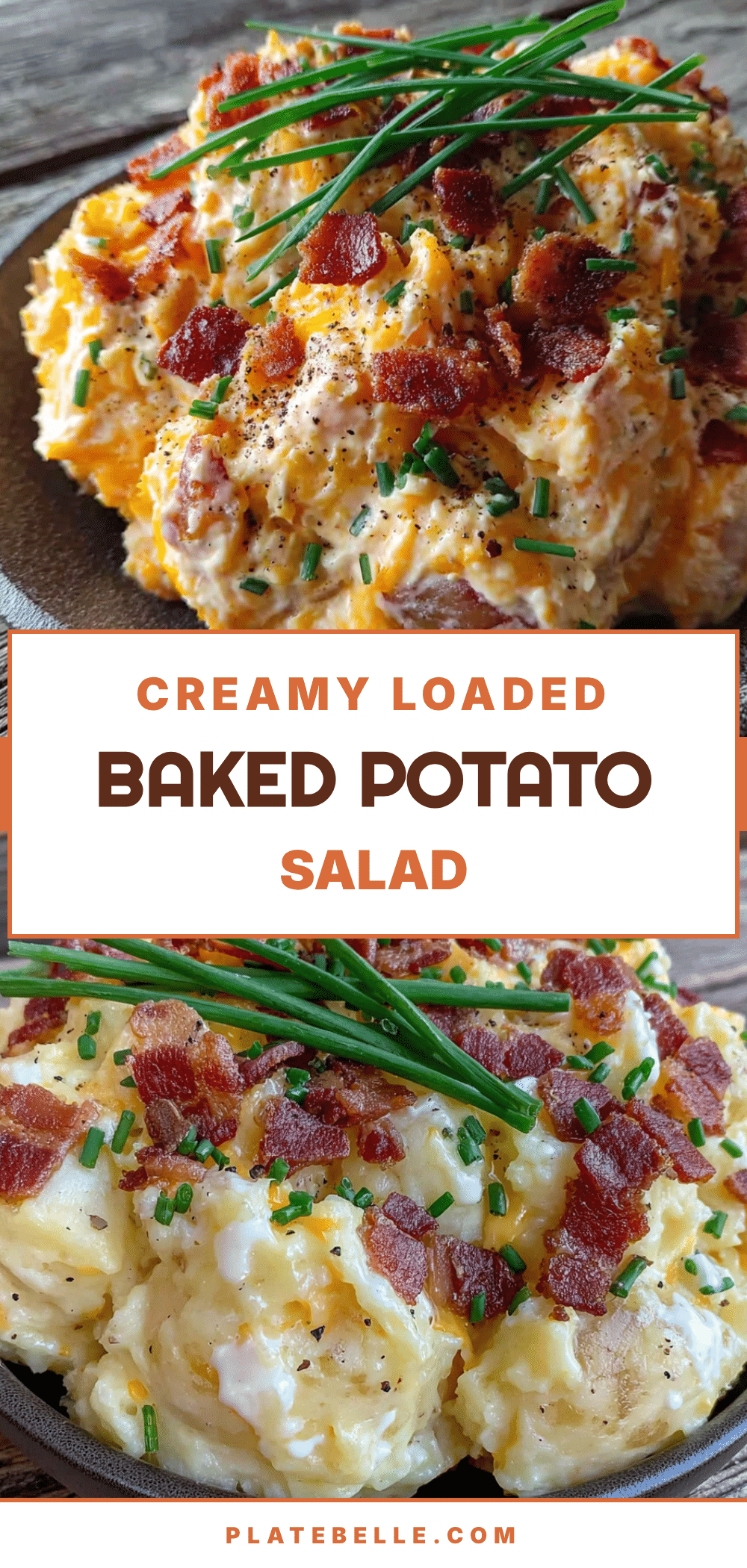 creamy loaded baked potato salad with bacon and chives recipe