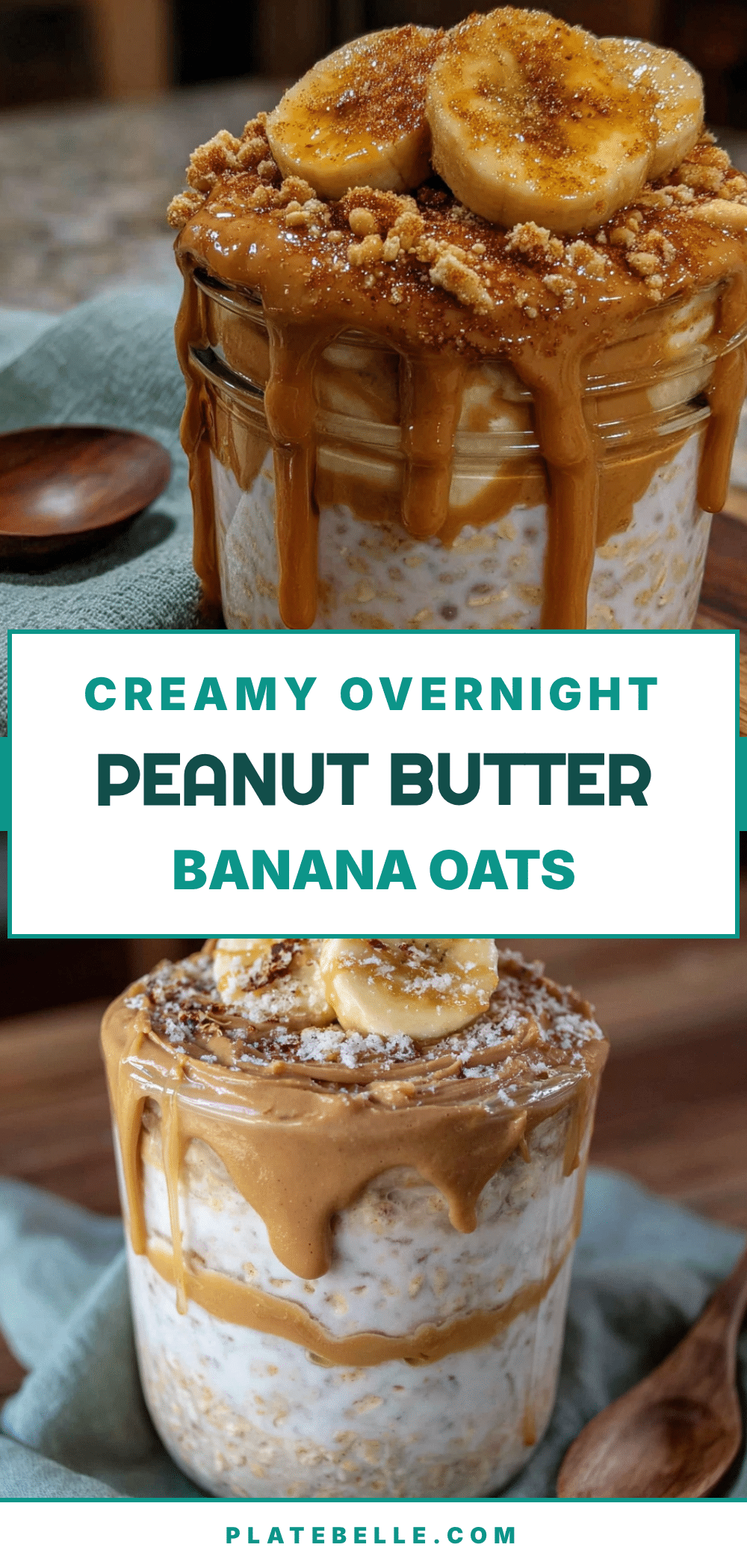 creamy overnight peanut butter banana oats recipe