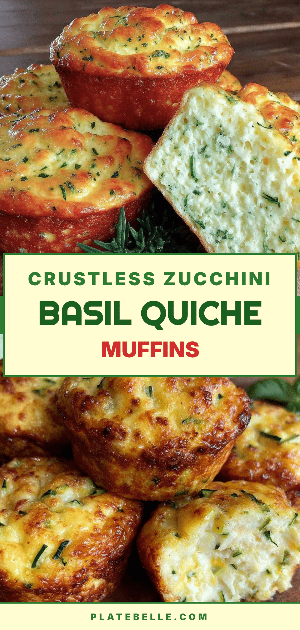 crustless zucchini basil quiche muffins recipe
