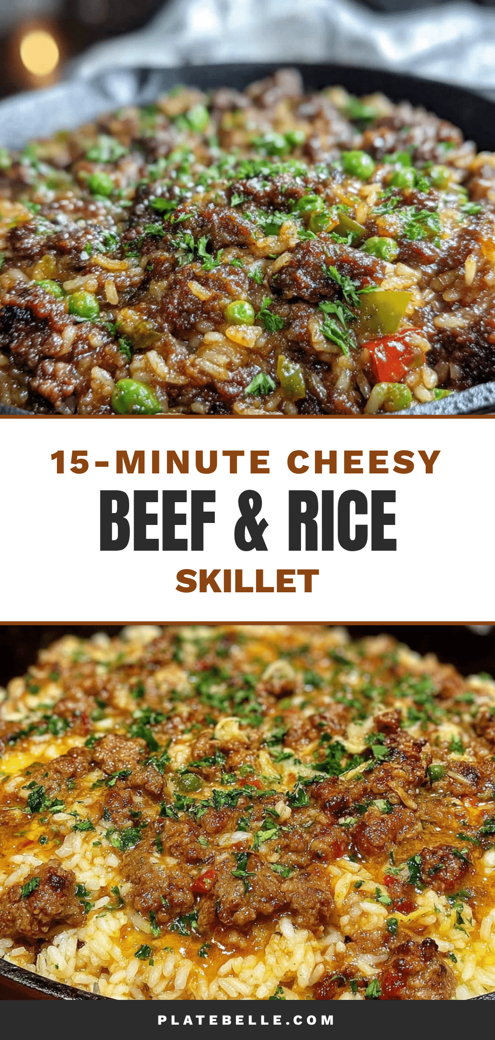 easy cheesy beef and rice skillet dinner recipe
