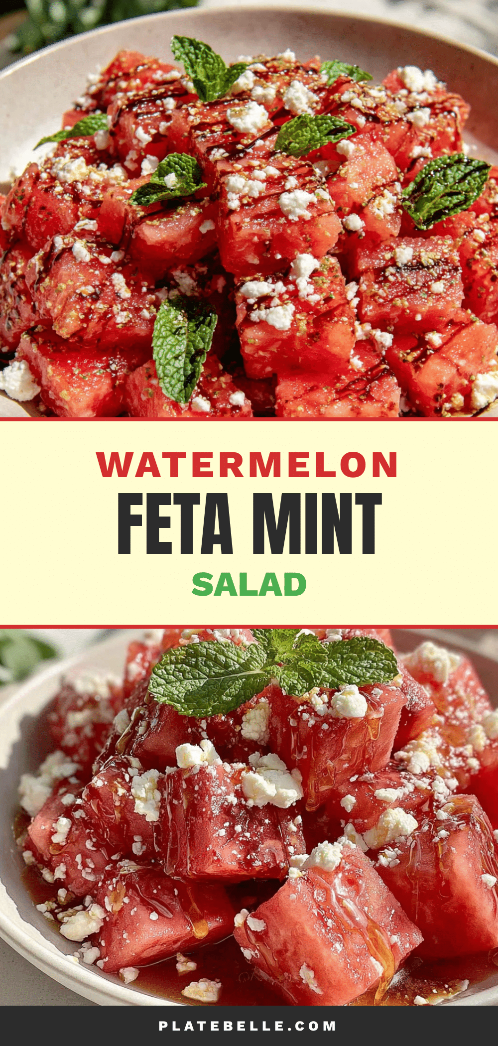 fresh watermelon feta mint salad recipe