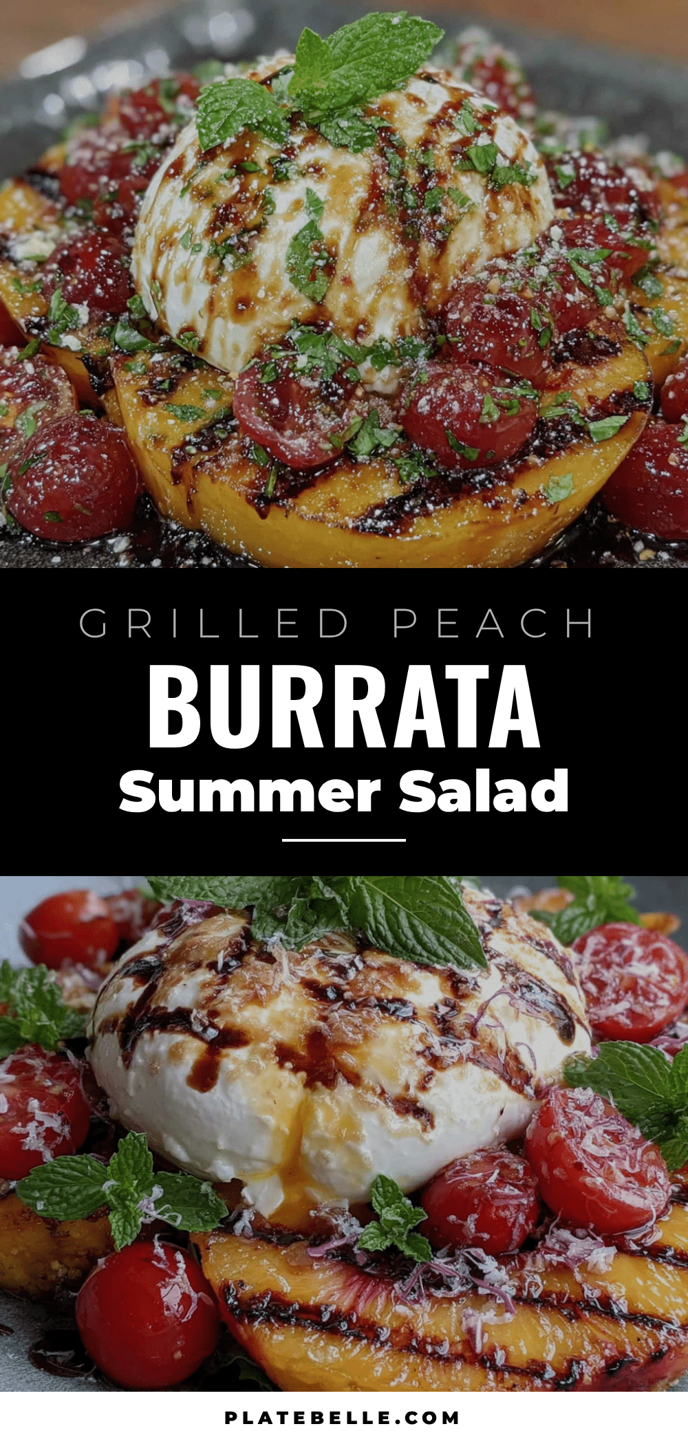 grilled peach and burrata salad recipe