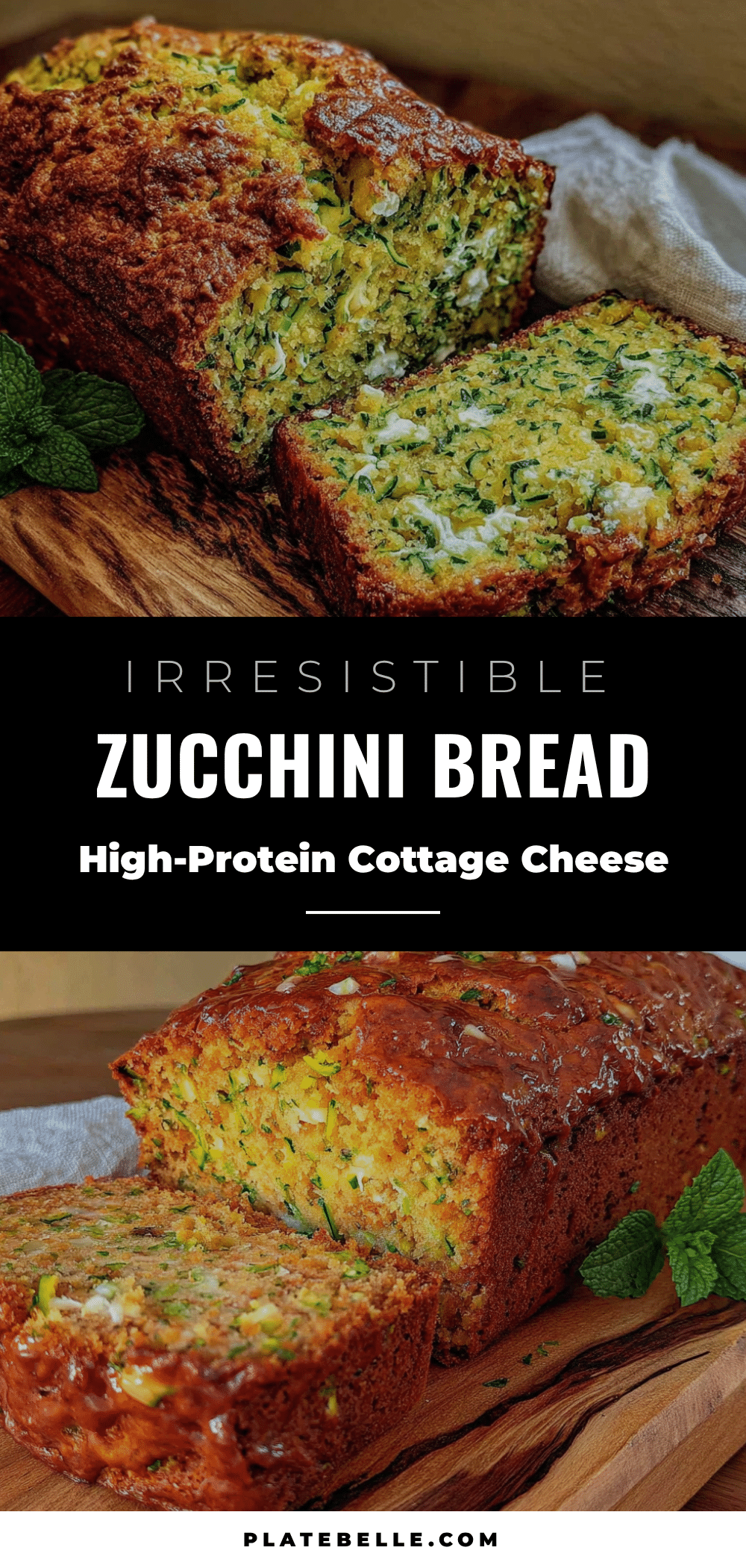 healthy high-protein cottage cheese zucchini bread recipe