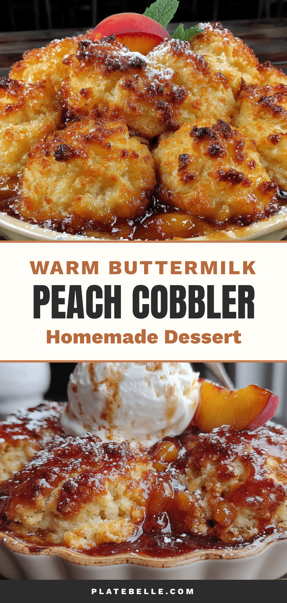 peach cobbler with buttermilk biscuit topping recipe