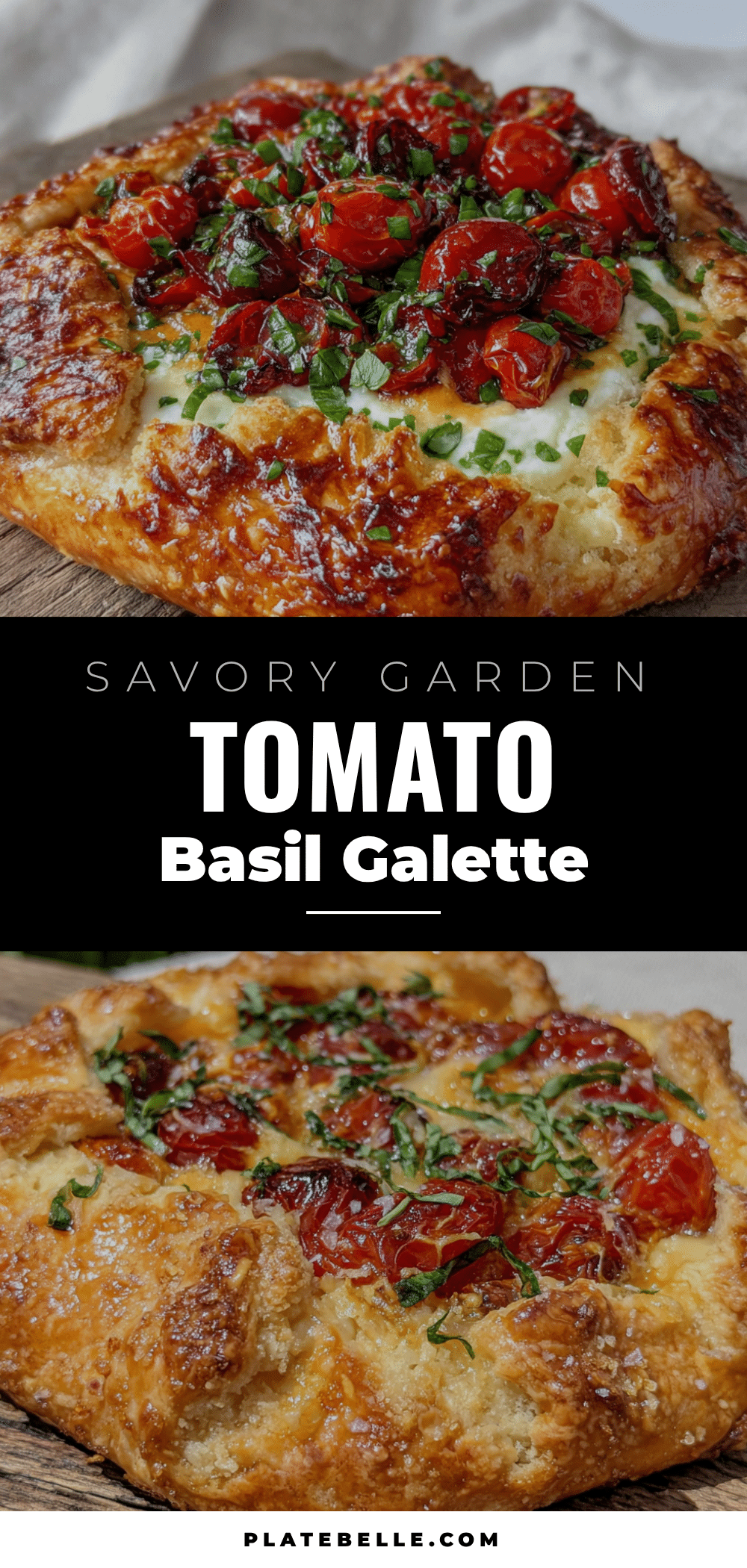 Savory cherry tomato basil galette recipe