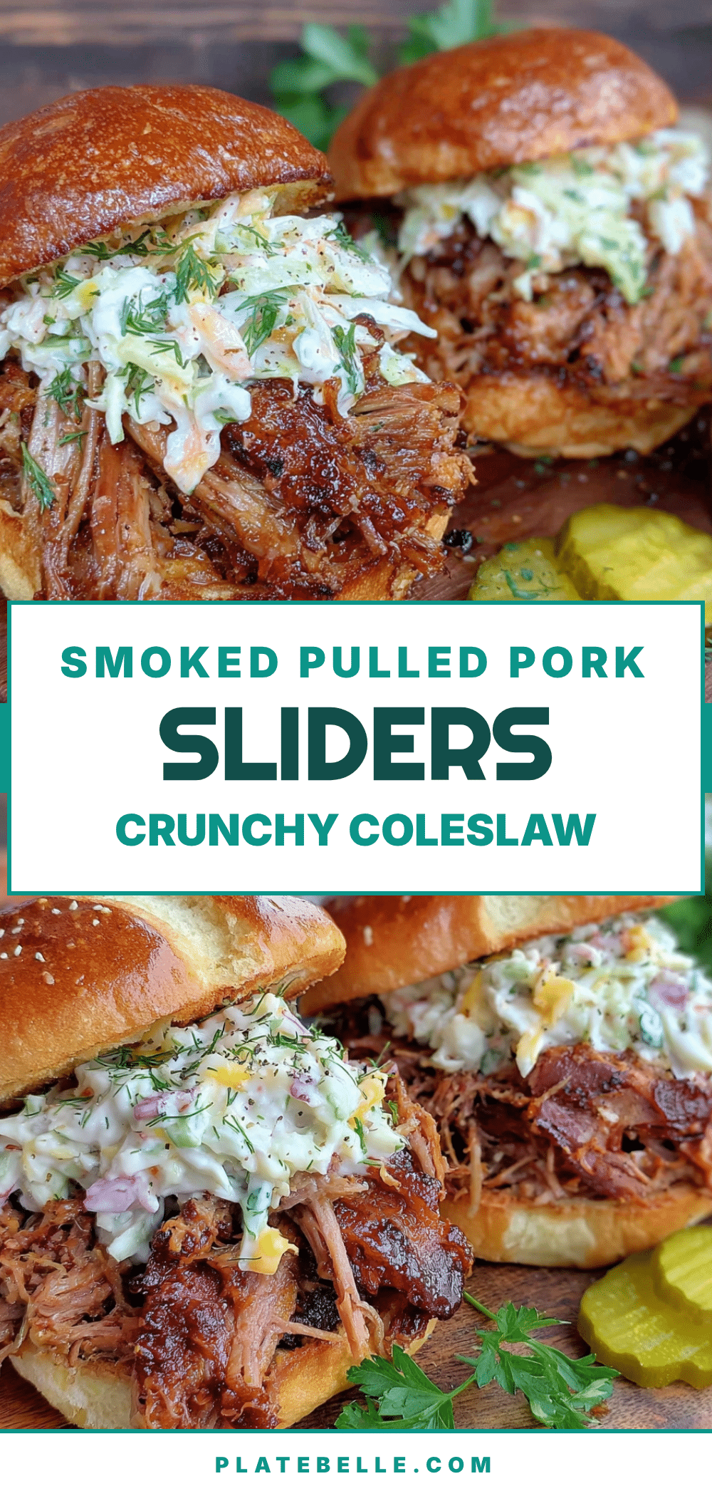 smoked pulled pork sliders with tangy coleslaw recipe