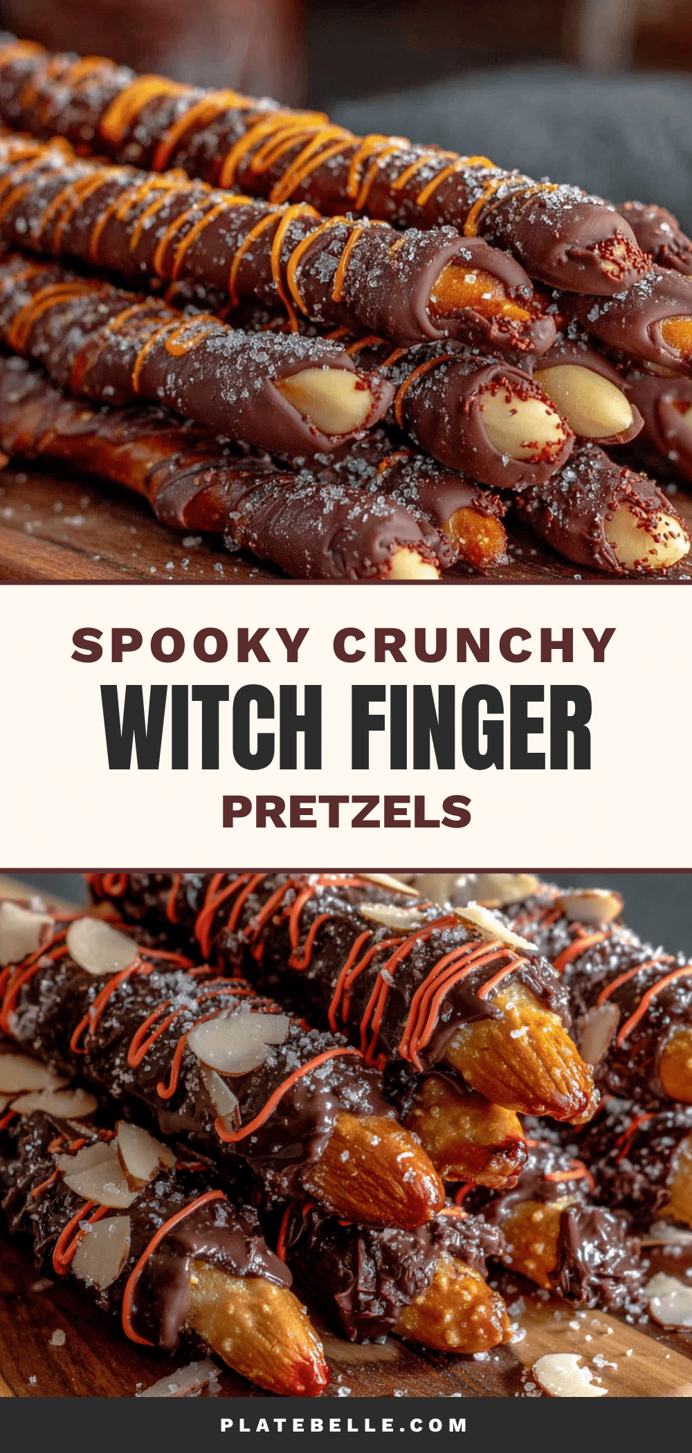 witch finger pretzel rods recipe