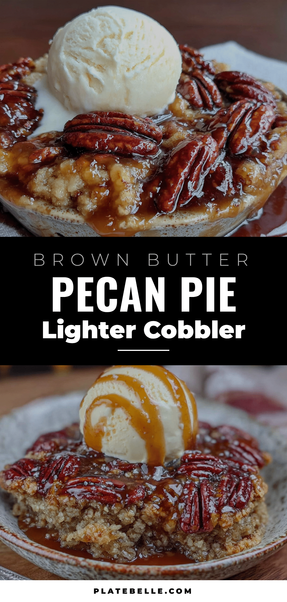 brown butter pecan pie cobbler recipe