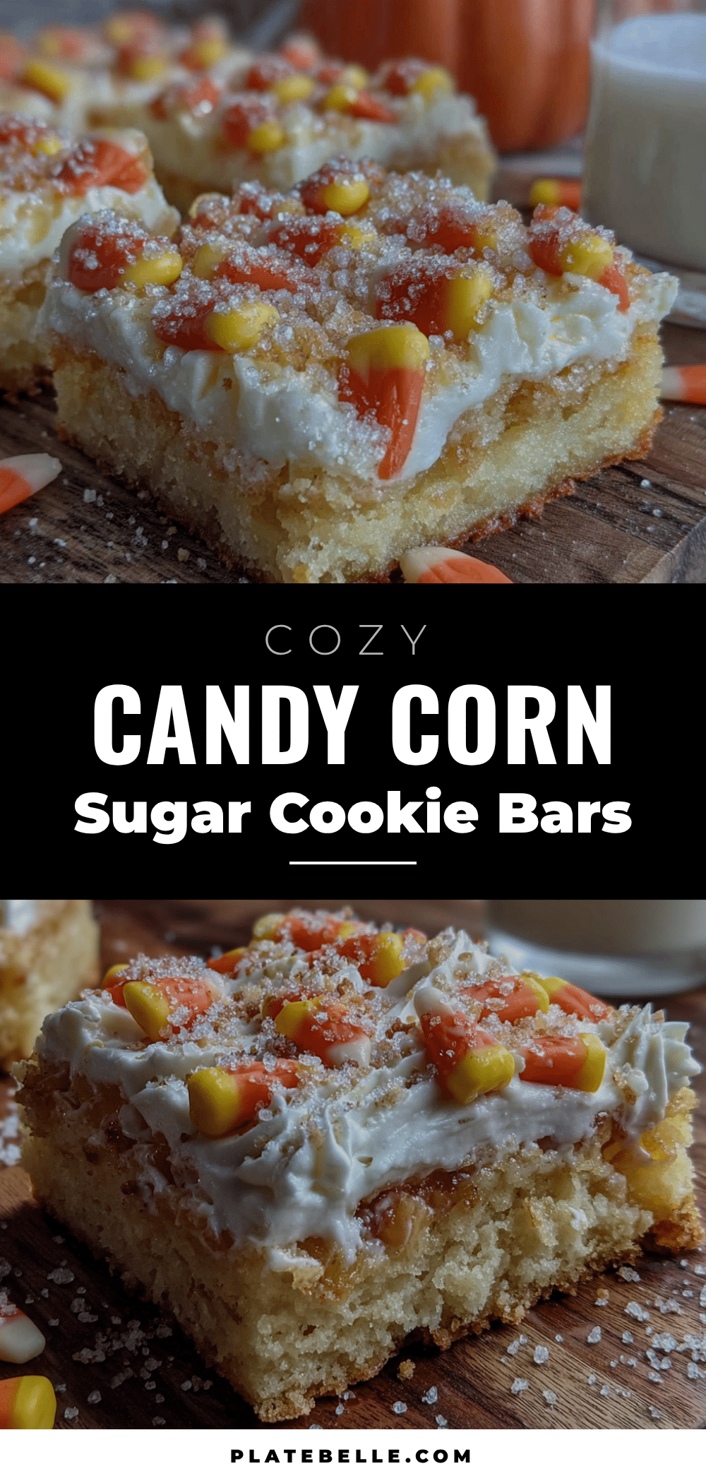 candy corn sugar cookie bars recipe