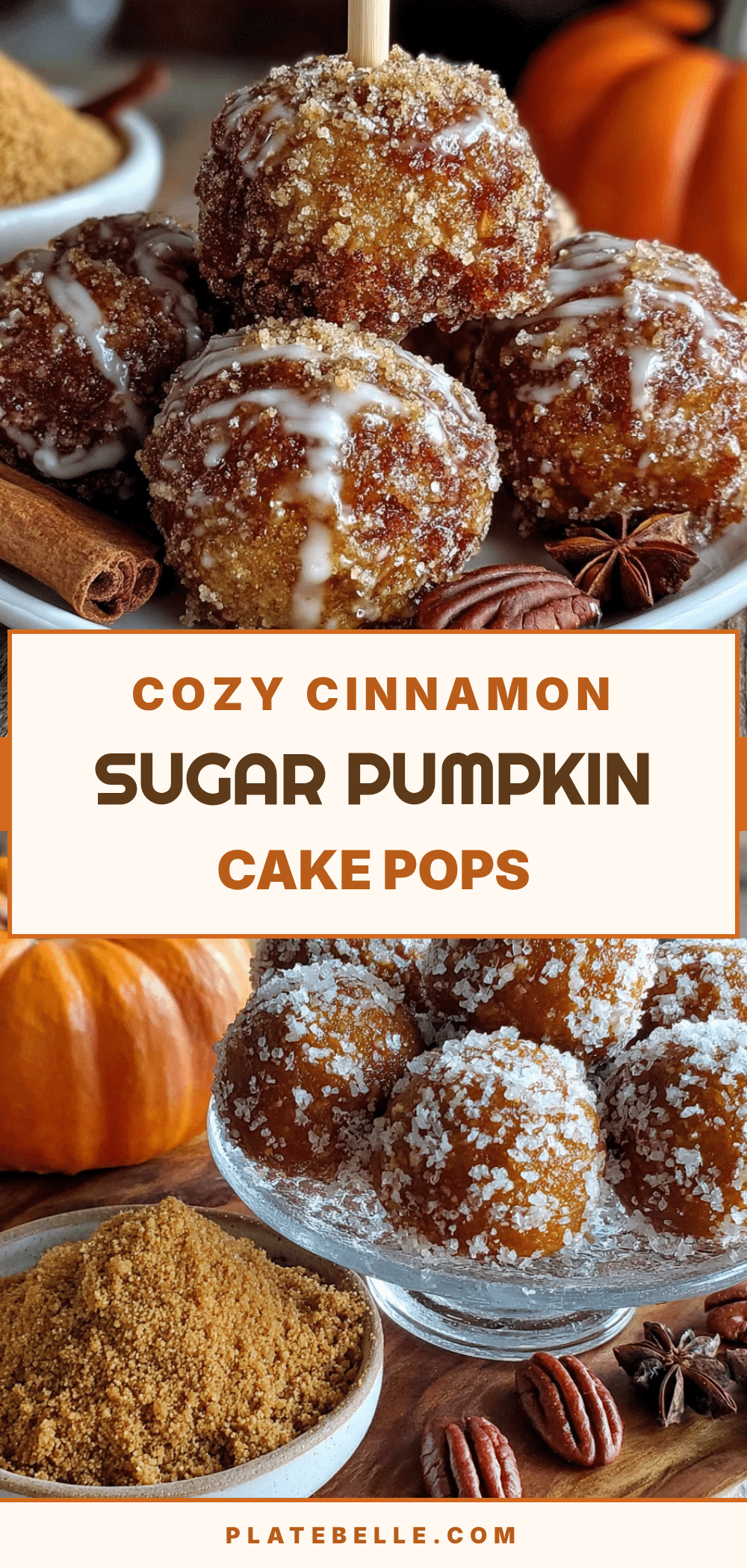 cinnamon sugar pumpkin cake pops recipe