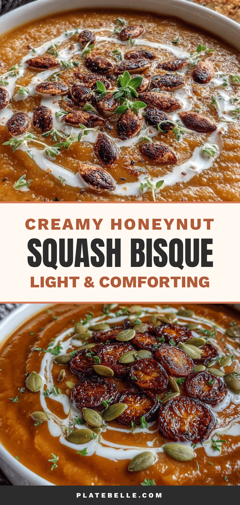 creamy honeynut squash bisque recipe