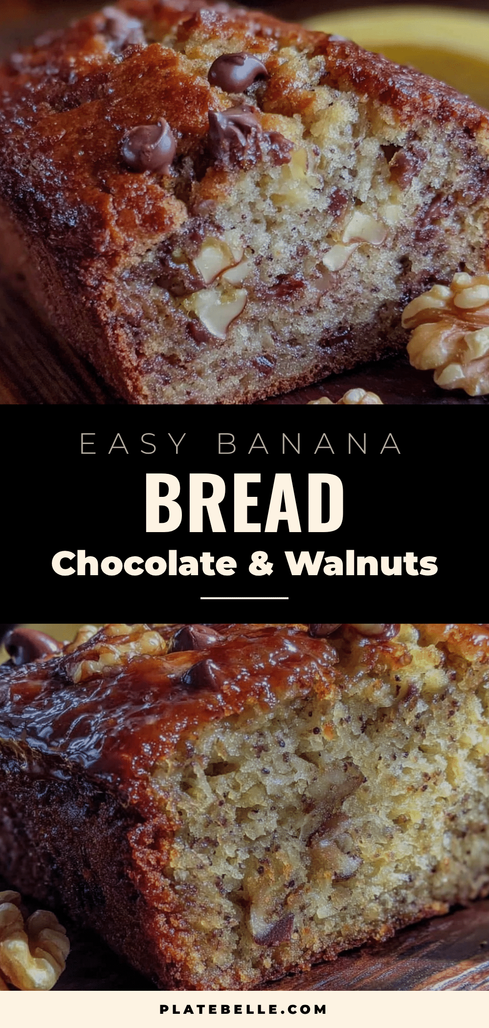 easy banana bread with chocolate chips and walnuts recipe