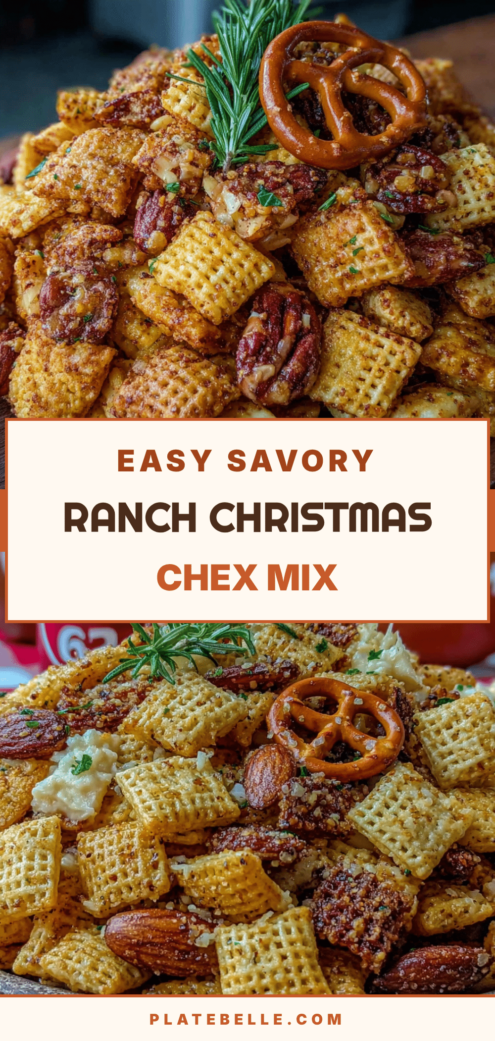 Savory Ranch Christmas Chex Mix recipe