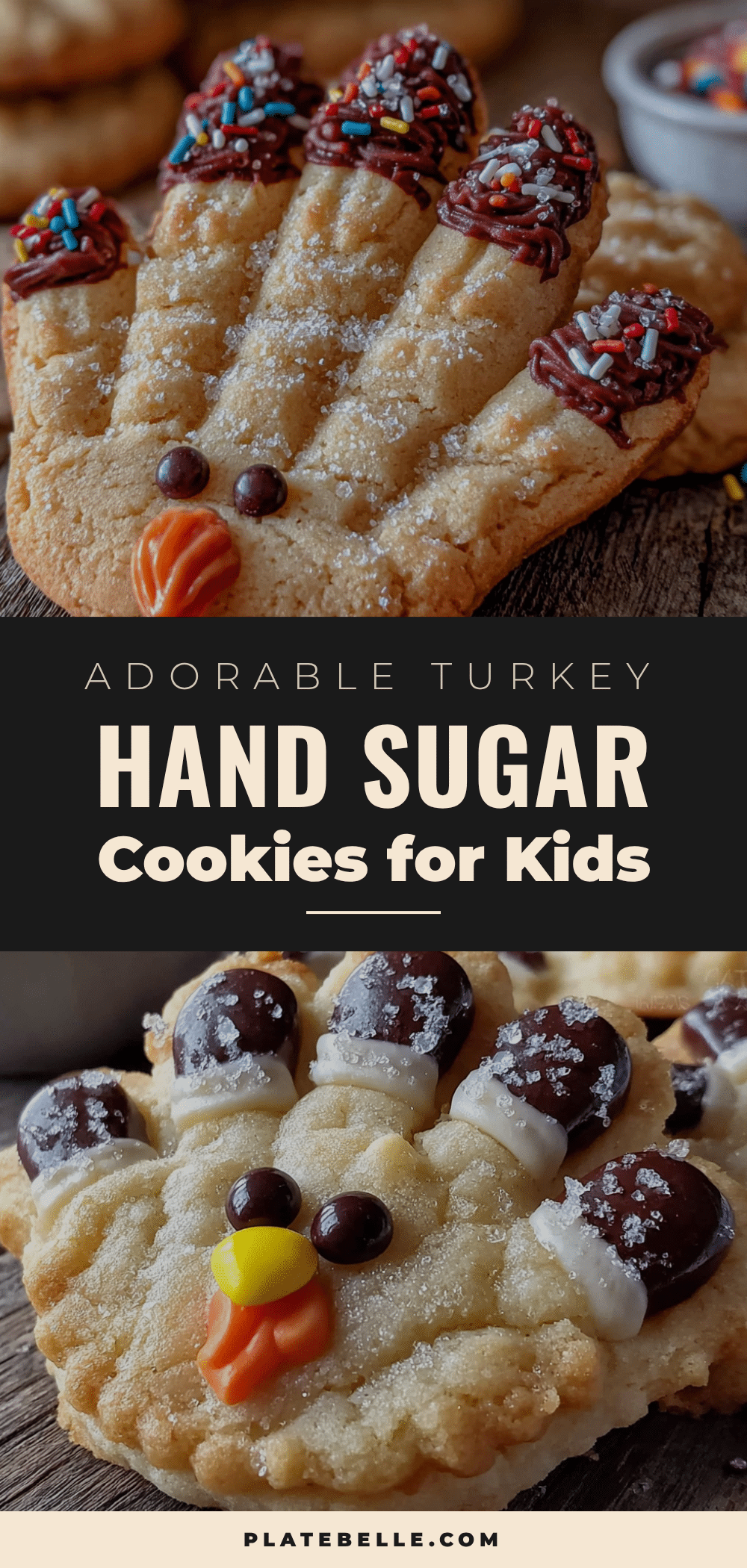 turkey hand sugar cookies recipe